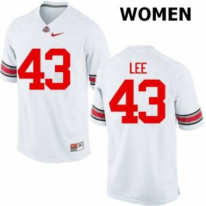 NCAA Ohio State Buckeyes Women's #43 Darron Lee White Nike Football College Jersey LYO1045XD